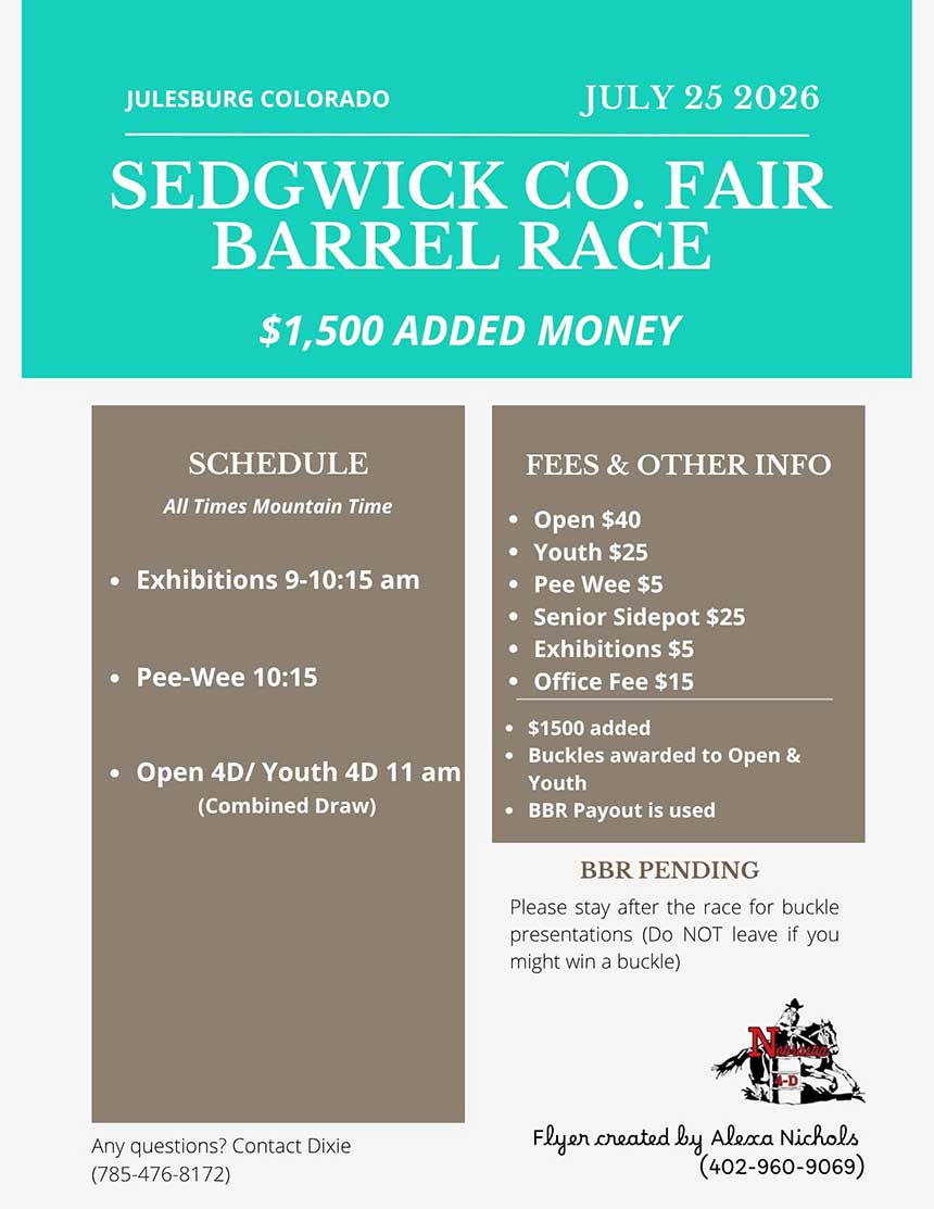 Sedgwick County Fair Barrel Race flyer