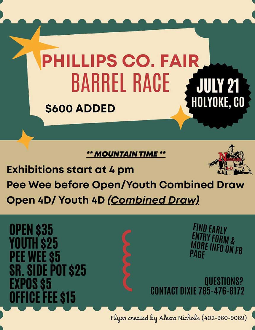 Phillips County Fair Barrel Race flyer